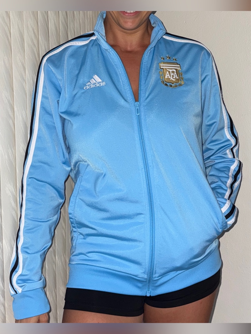 Adidas Women's Official Argentina Light Blue AFA Track Suit Jacket